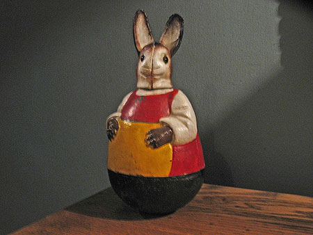 Rolly Polly cast iron Bunny Rabbit by fireflies604