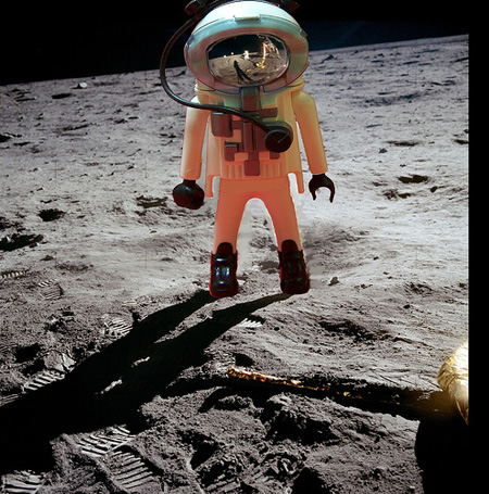First Playmobil on the Moon by fdecomite